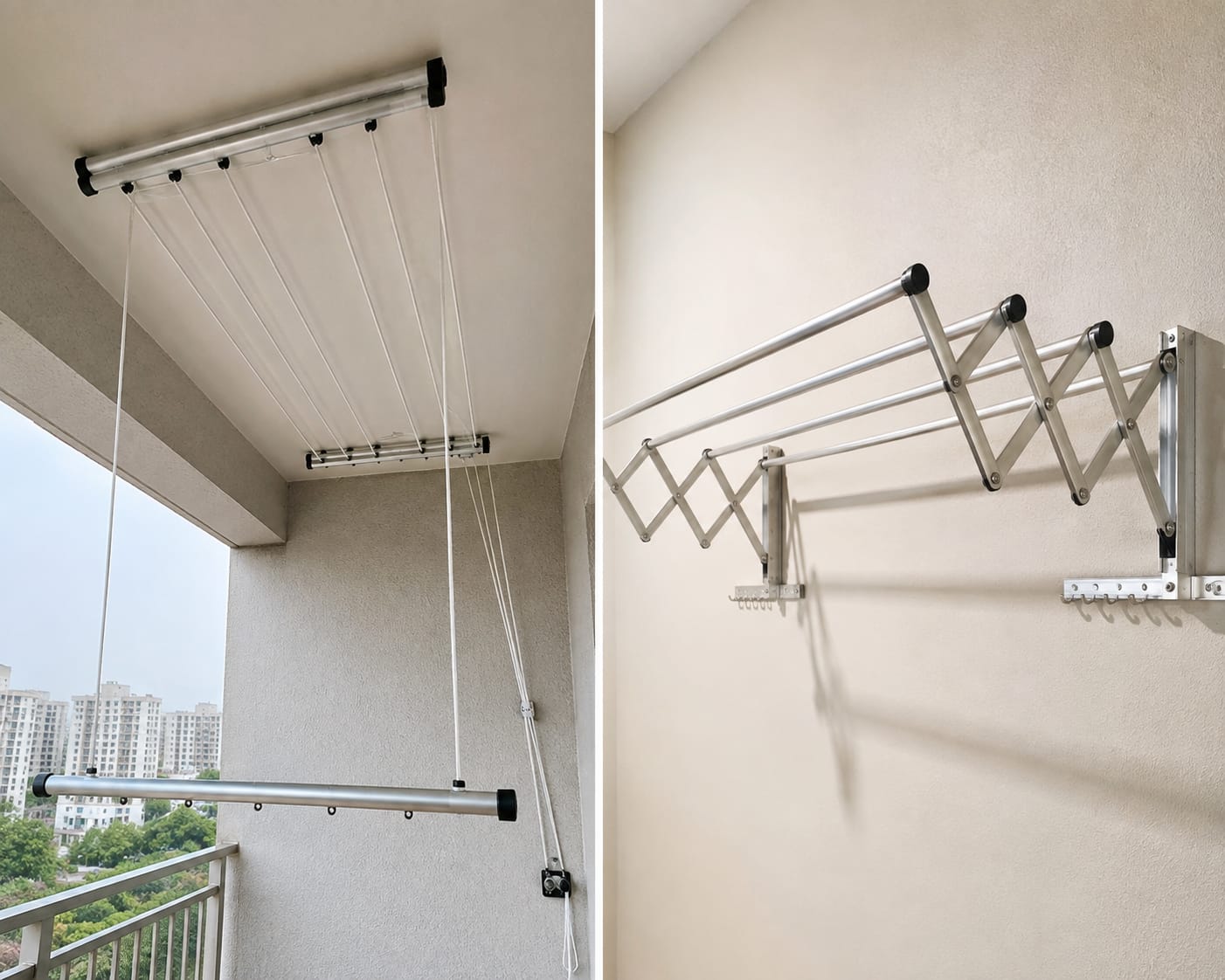 Ceiling Cloth Hangers and Wall Mounted Hangers fitted by Kalyan Enterprises in Adibatla